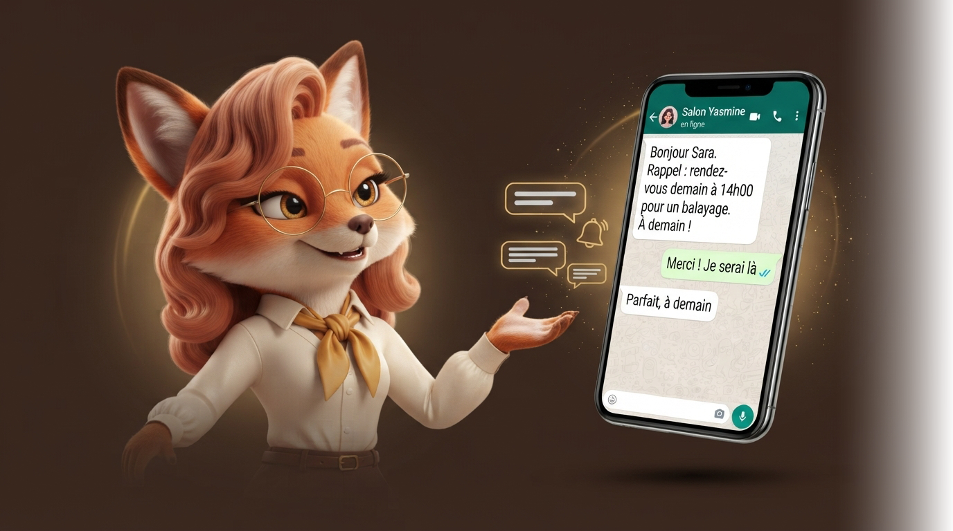 Rilax envoie les rappels sur WhatsApp automatiquement